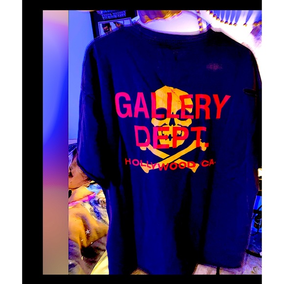 NWT Gallery dept oversized rare to find BROWN tee distressed made in USA ZIP T❤️ - Picture 15 of 17